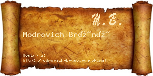 Modrovich Brúnó névjegykártya